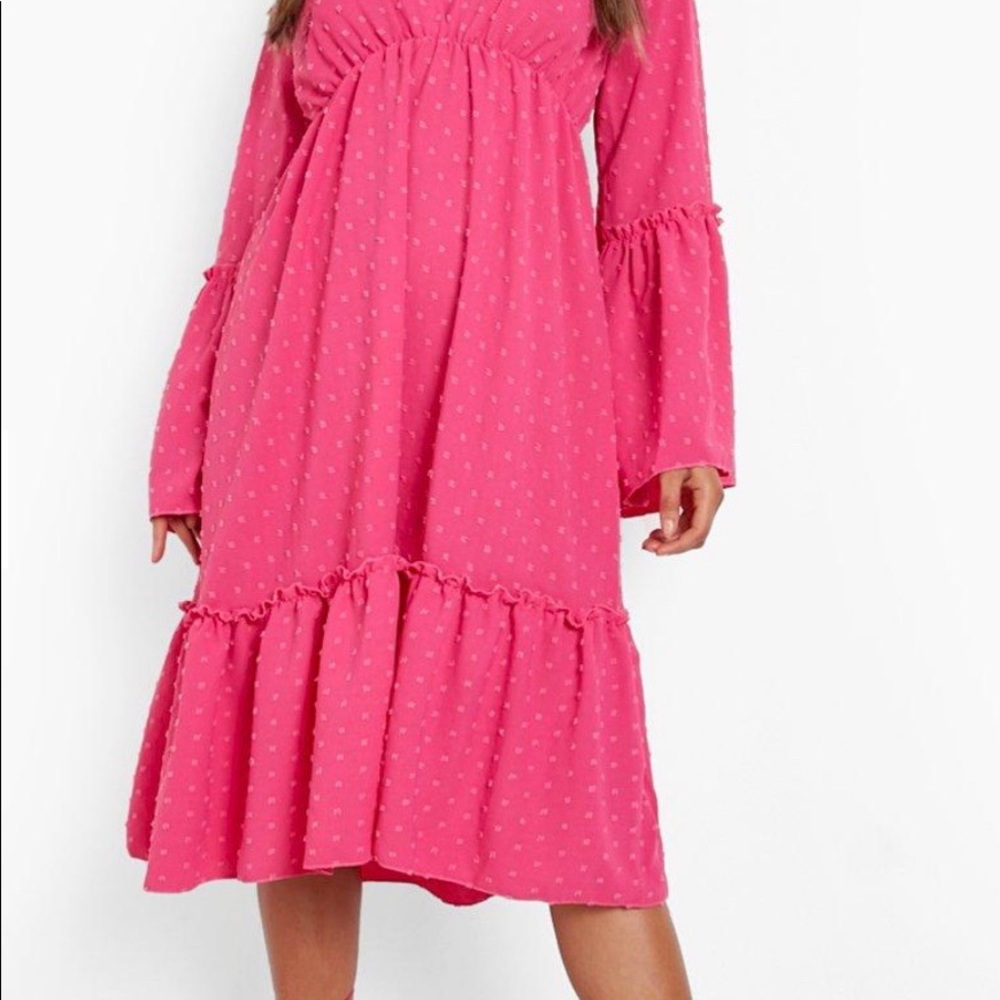 Beautiful pink dress.
